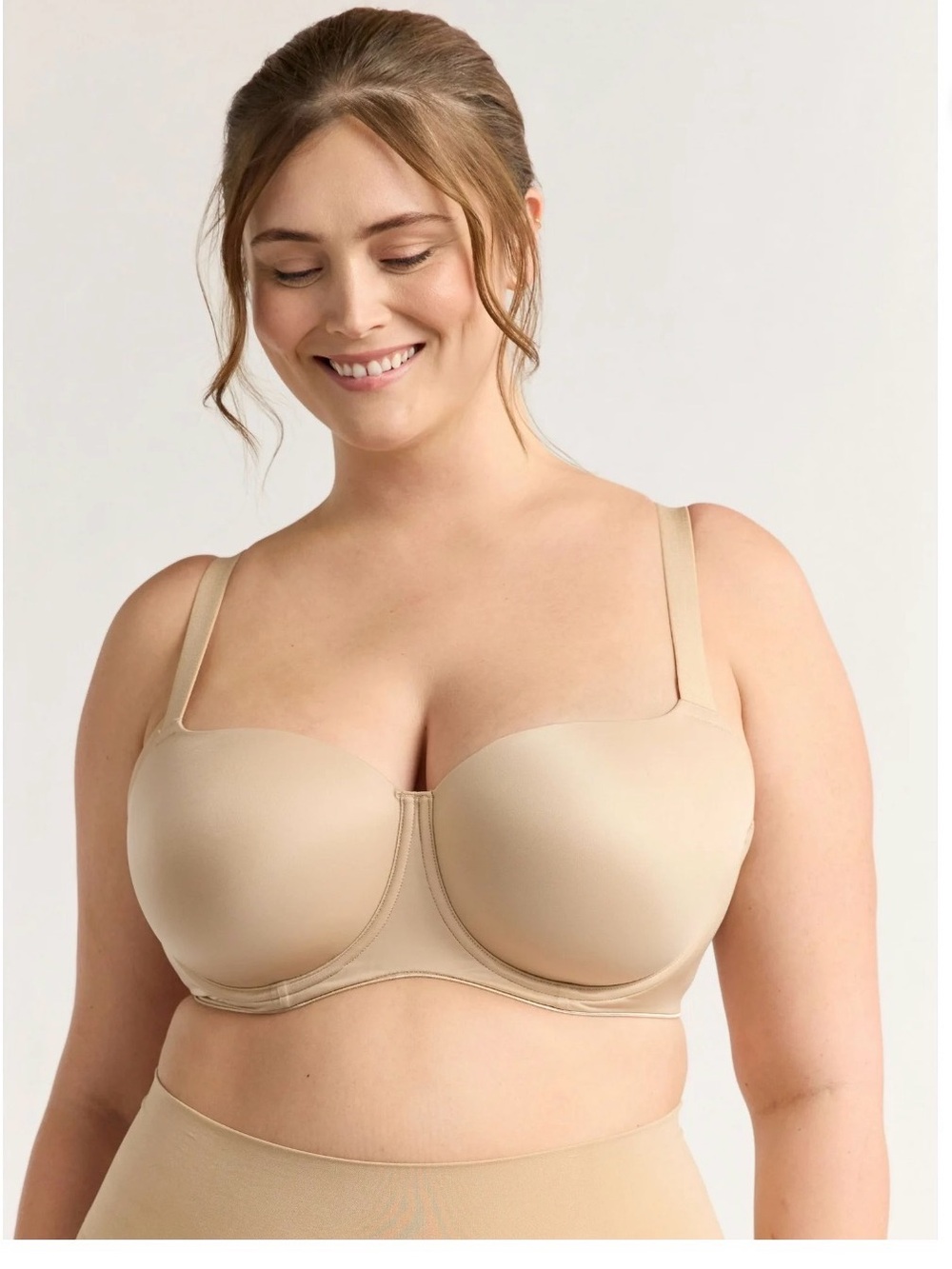 Joyspun Women's & Women's Plus Smooth Balconette Bra, Sizes 44DD